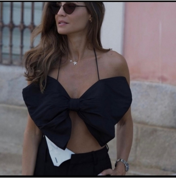 Zara Bandeau Bow Top Limited Edition Bloggers Favorite - Picture 5 of 13